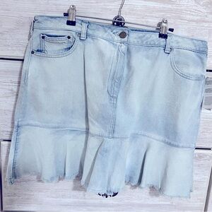 Skirt- mini washed blue